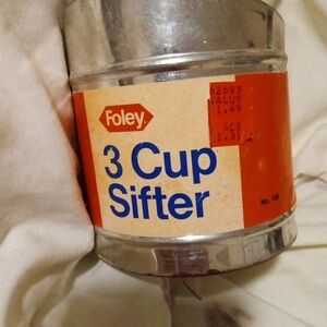 Foley 3 Cup Sifter with Orange Label